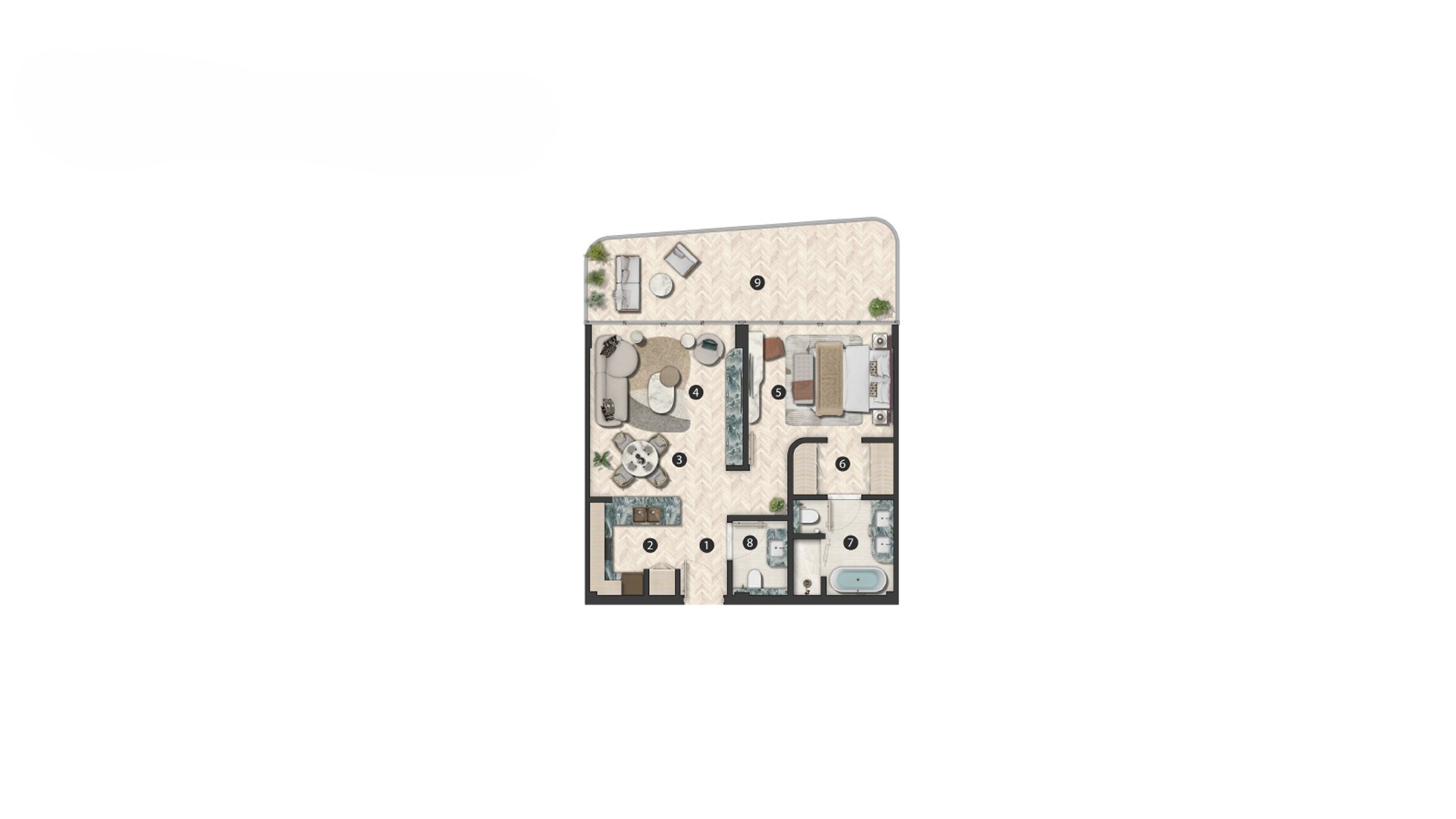 1 Bedroom Floor Plan