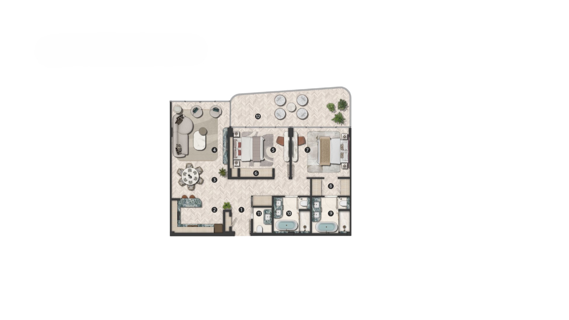 2 Bedroom Floor Plan
