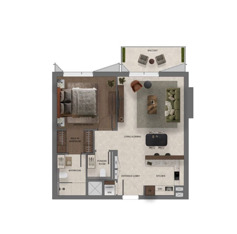1 Bedrooms