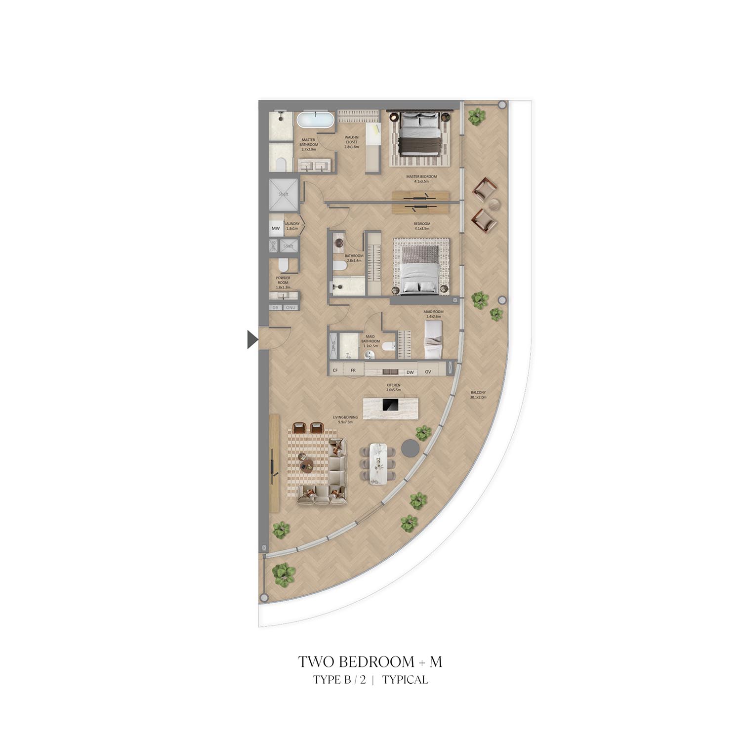 2 Bedrooms