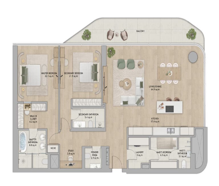 2 Bedrooms