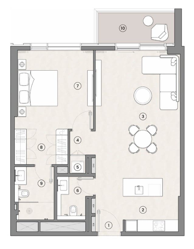 1 Bedrooms